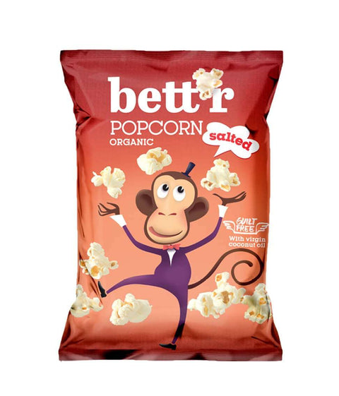 Organický slaný popcorn
