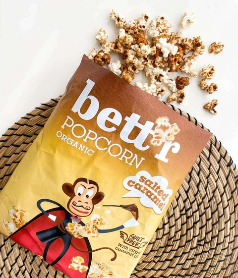 Bio slaný karamelový popcorn