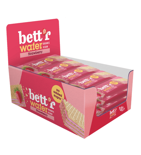 BIO wafle s kešu krémom a jahodami, bez pridaného cukru