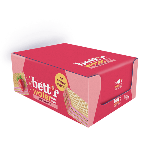 BIO wafle s kešu krémom a jahodami, bez pridaného cukru