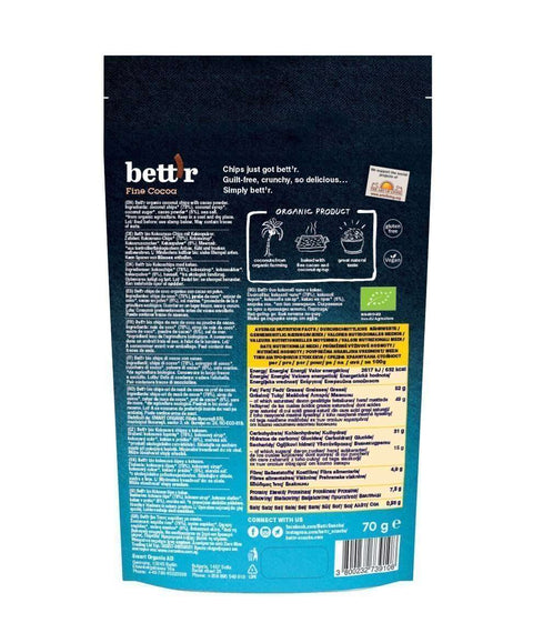 BIO kokosové chipsy jemné kakao