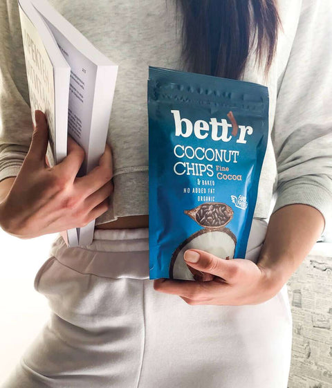 BIO kokosové chipsy jemné kakao