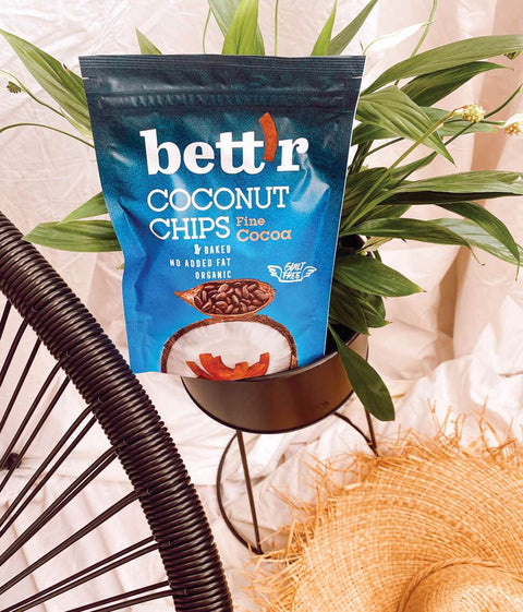 BIO kokosové chipsy jemné kakao