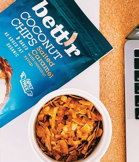 BIO kokosové chipsy slaný karamel