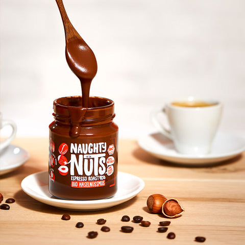 Pražené espresso s bio lieskovoorieškovým maslom