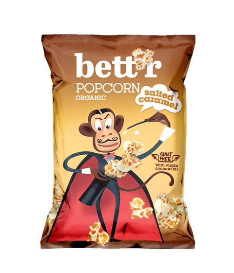 Bio slaný karamelový popcorn