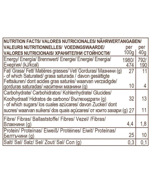 Bio proteínová čokoláda s lupienkami a lieskovými orieškami