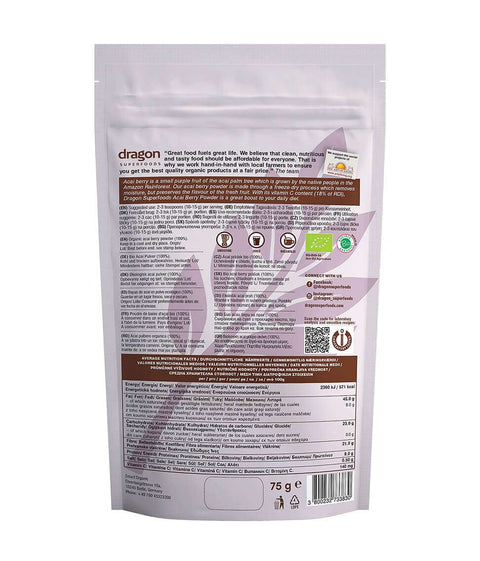 Organický prášok z Acai Berry