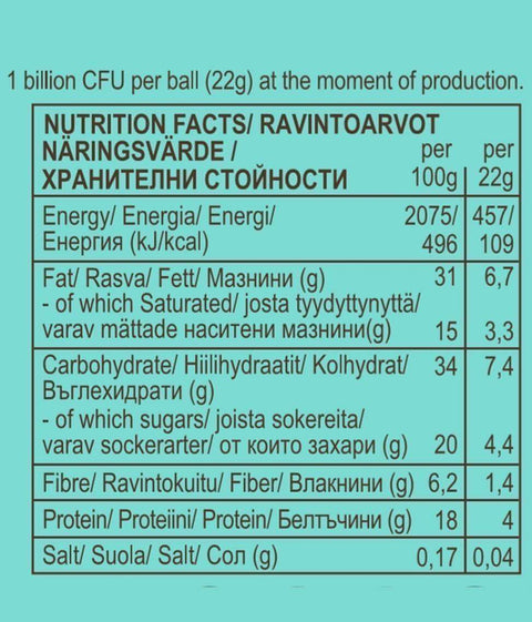 Bio kokosová a guaranová guľa so živými kultúrami