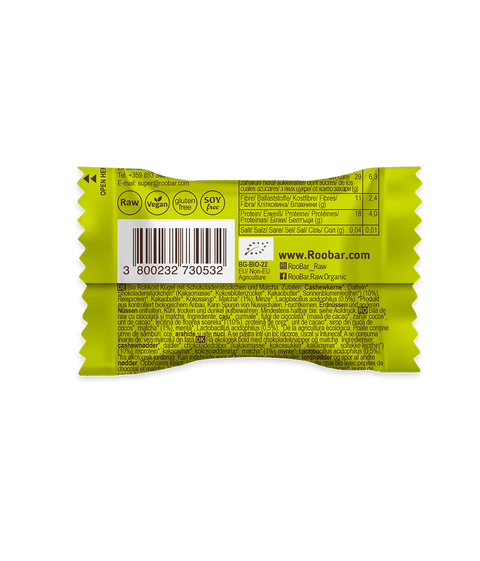 Bio Choc Chip & Matcha lopta so živými kultúrami