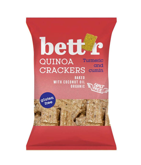 Bio krekry s quinoa kurkumou a rascou