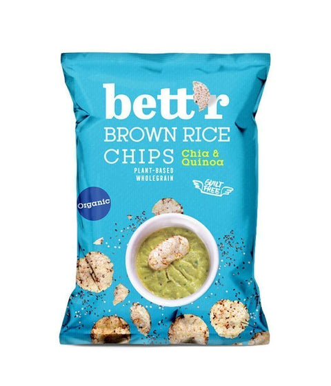 Bio hnedé ryžové chipsy s chia a quinoa