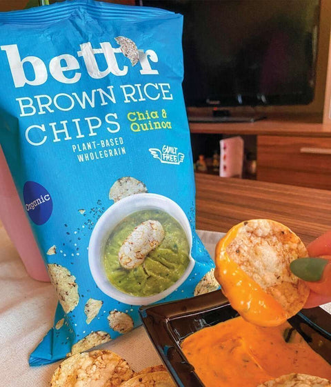 Bio hnedé ryžové chipsy s chia a quinoa