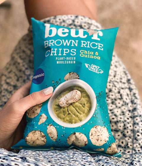 Bio hnedé ryžové chipsy s chia a quinoa