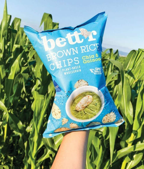 Bio hnedé ryžové chipsy s chia a quinoa