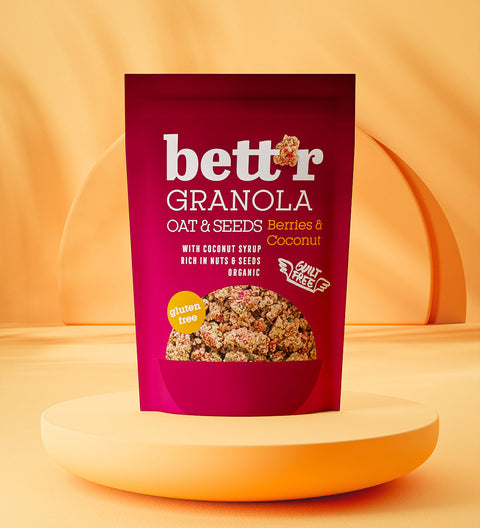 BIO Granola s lesným ovocím a kokosom