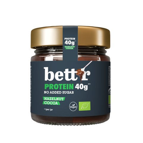 BIO Proteínová nátierka Lieskooriešková a Kakaová, bez pridaného cukru