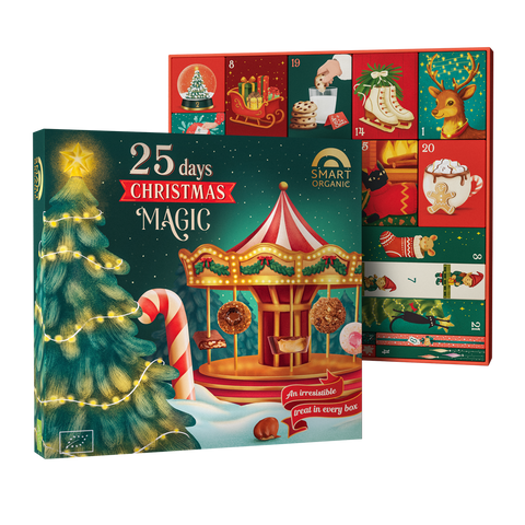 Organic Vegan Christmas Advent Calendar, 24+1 Treats, Smart Organic