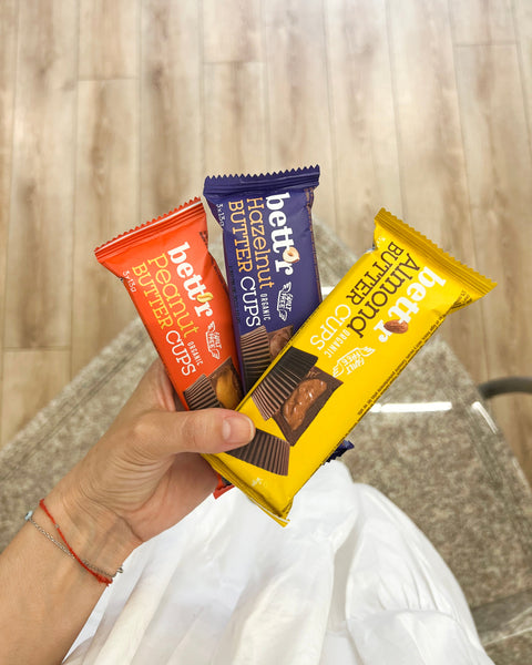 Bio Bett'r Nut Butter Cups Mix Box - lieskový orech, mandle a arašidy