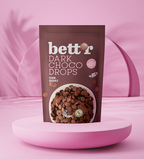 BIO CHOCO DROPS Tmavé, 66% peruánske kakao