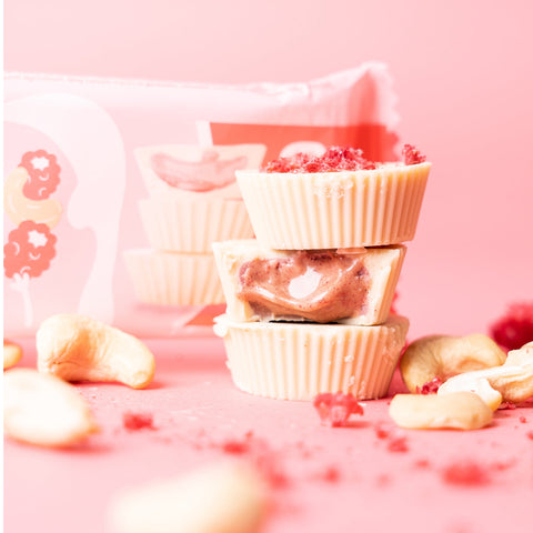 Poháre s bio kešu maslom Raspberry Rumble