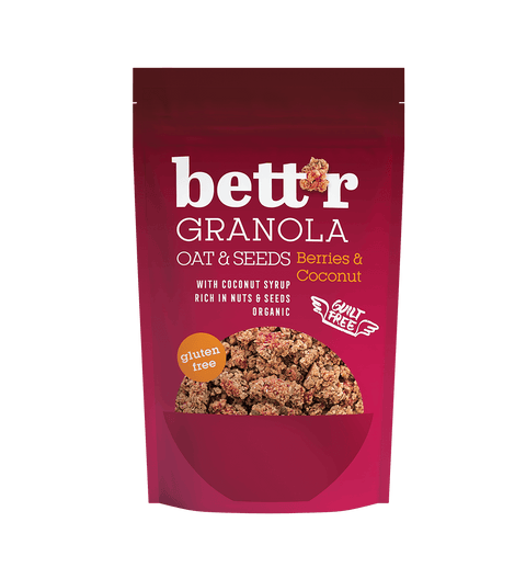 BIO Granola s lesným ovocím a kokosom