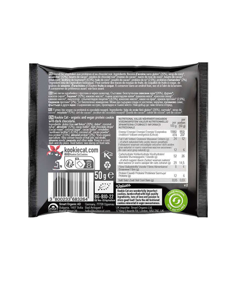 Bioproteínový koláčik s tmavou čokoládou