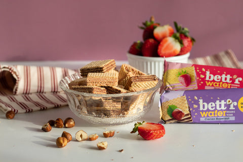 BIO wafle s lieskovoorieškovým kakaovým krémom, bez pridaného cukru